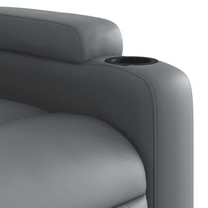 Fauteuil inclinable Gris Similicuir – Image 6