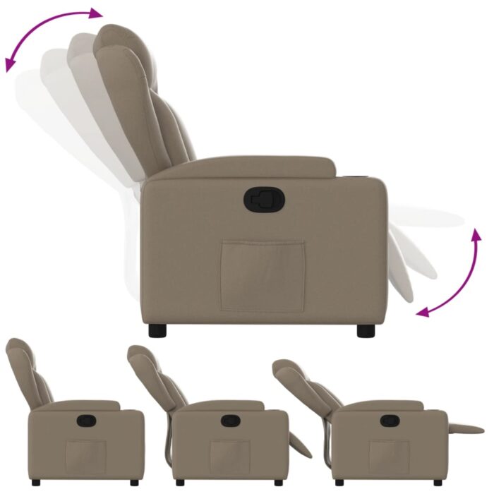 Fauteuil inclinable Cappuccino Similicuir – Image 4