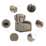 Fauteuil inclinable Cappuccino Similicuir – Image 5