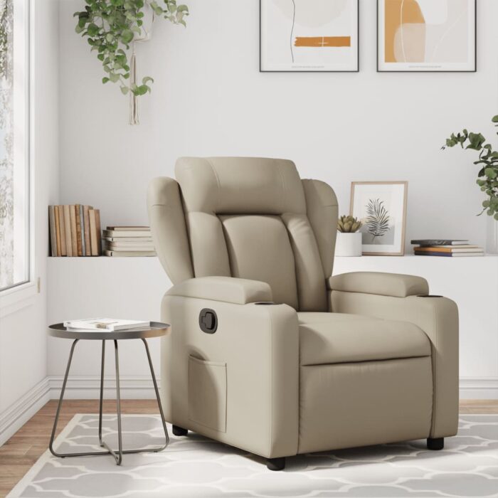 Fauteuil inclinable Cappuccino Similicuir – Image 1