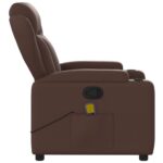 Fauteuil de massage inclinable Marron Similicuir – Image 3