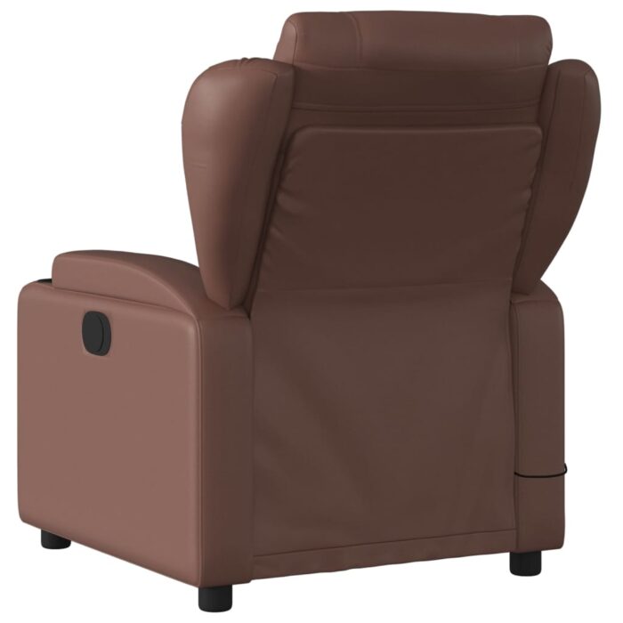 Fauteuil de massage inclinable Marron Similicuir – Image 4