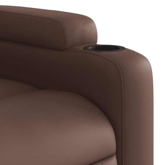 Fauteuil de massage inclinable Marron Similicuir – Image 7