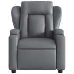 Fauteuil de massage inclinable Gris Similicuir – Image 2