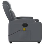 Fauteuil de massage inclinable Gris Similicuir – Image 3