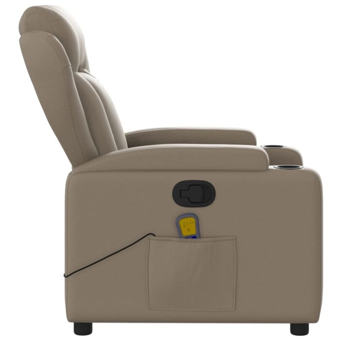 Fauteuil de massage inclinable Cappuccino Similicuir – Image 3