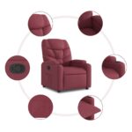 Fauteuil inclinable Rouge bordeaux Tissu – Image 5