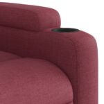 Fauteuil inclinable Rouge bordeaux Tissu – Image 6