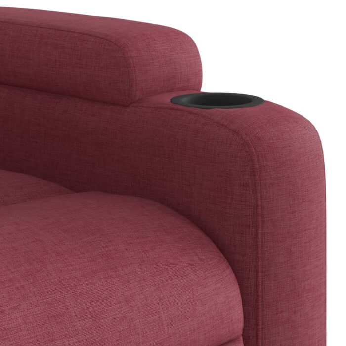 Fauteuil inclinable Rouge bordeaux Tissu – Image 6