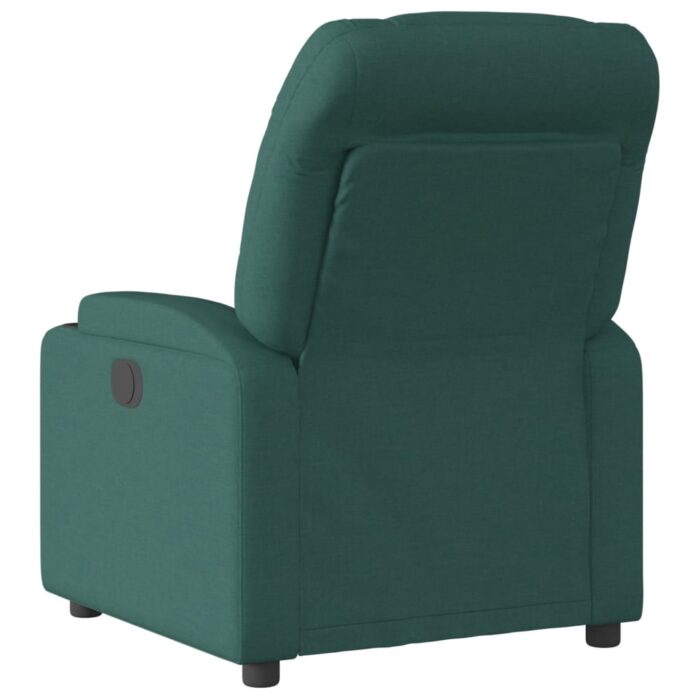 Fauteuil inclinable Vert foncé Tissu – Image 3