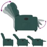 Fauteuil inclinable Vert foncé Tissu – Image 4