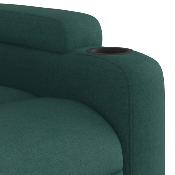 Fauteuil inclinable Vert foncé Tissu – Image 6