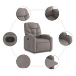 Fauteuil inclinable Taupe Tissu – Image 5