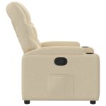Fauteuil inclinable Crème Tissu – Image 2