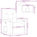 Fauteuil inclinable Crème Tissu – Image 9