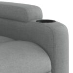 Fauteuil de massage inclinable Gris clair Tissu – Image 7
