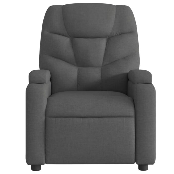 Fauteuil de massage inclinable Gris foncé Tissu – Image 2