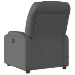 Fauteuil de massage inclinable Gris foncé Tissu – Image 4
