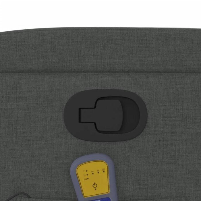 Fauteuil de massage inclinable Gris foncé Tissu – Image 8