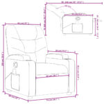 Fauteuil de massage inclinable Rouge bordeaux Tissu – Image 11