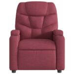 Fauteuil de massage inclinable Rouge bordeaux Tissu – Image 2