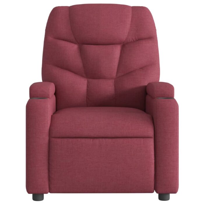 Fauteuil de massage inclinable Rouge bordeaux Tissu – Image 2