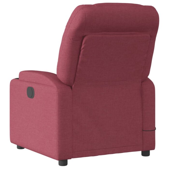 Fauteuil de massage inclinable Rouge bordeaux Tissu – Image 4