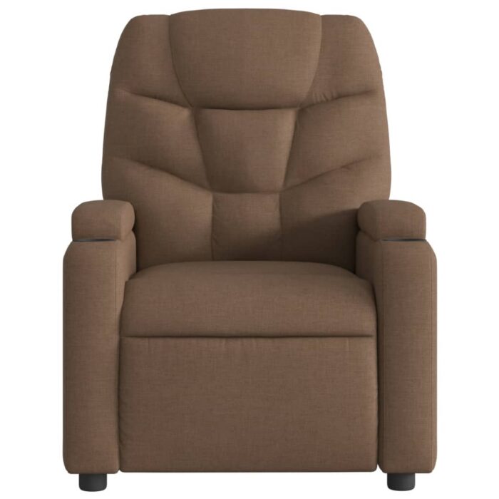 Fauteuil de massage inclinable Marron Tissu – Image 2