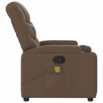 Fauteuil de massage inclinable Marron Tissu – Image 3
