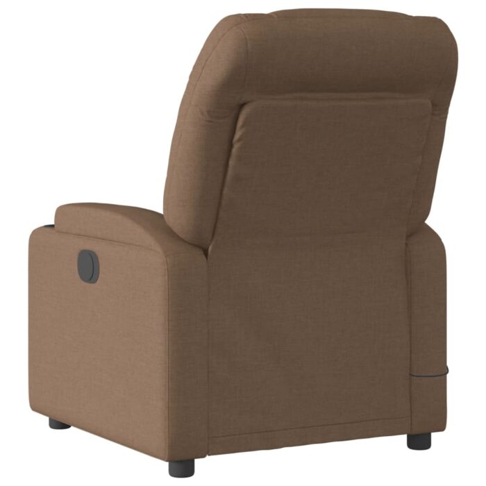 Fauteuil de massage inclinable Marron Tissu – Image 4