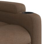Fauteuil de massage inclinable Marron Tissu – Image 7
