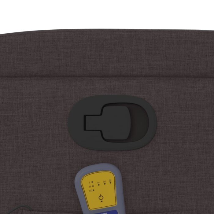 Fauteuil de massage inclinable Marron foncé Tissu – Image 8