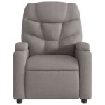 Fauteuil de massage inclinable Taupe Tissu – Image 2