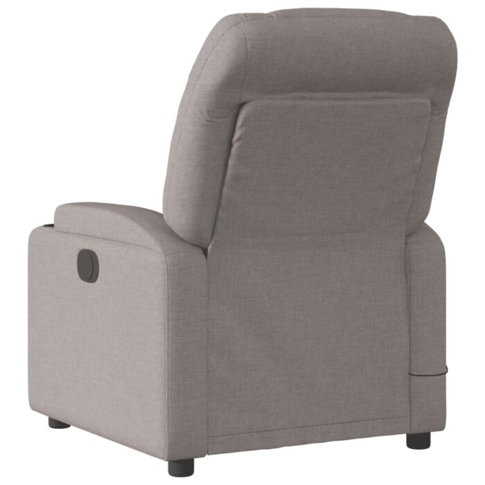 Fauteuil de massage inclinable Taupe Tissu – Image 4