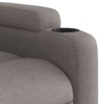 Fauteuil de massage inclinable Taupe Tissu – Image 7