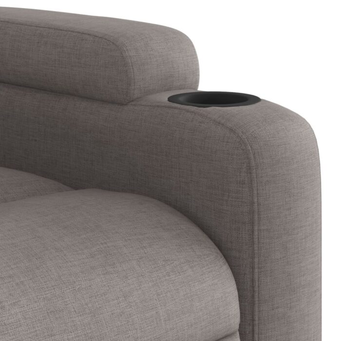 Fauteuil de massage inclinable Taupe Tissu – Image 7