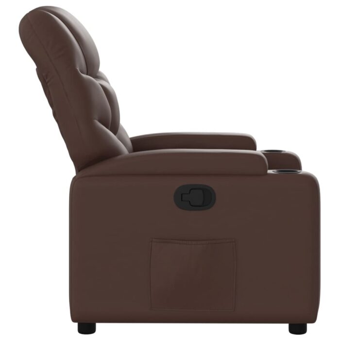 Fauteuil inclinable Marron Similicuir – Image 2