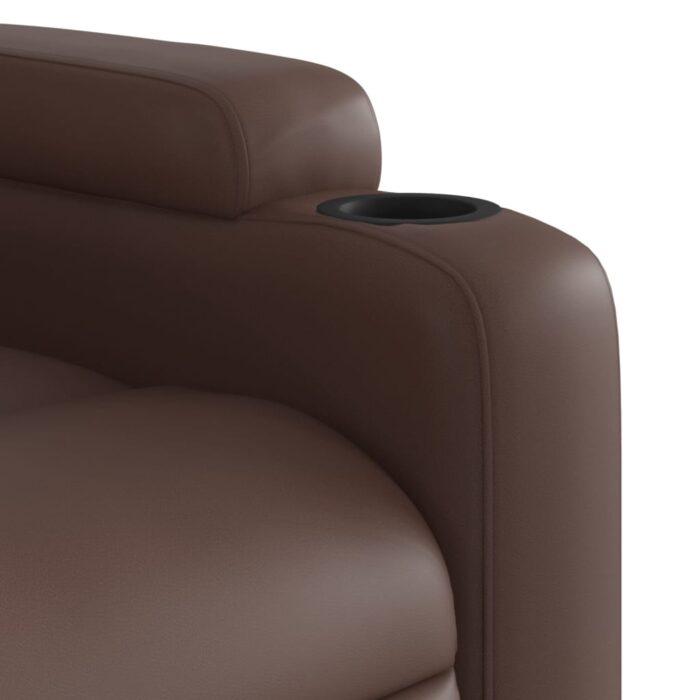 Fauteuil inclinable Marron Similicuir – Image 6
