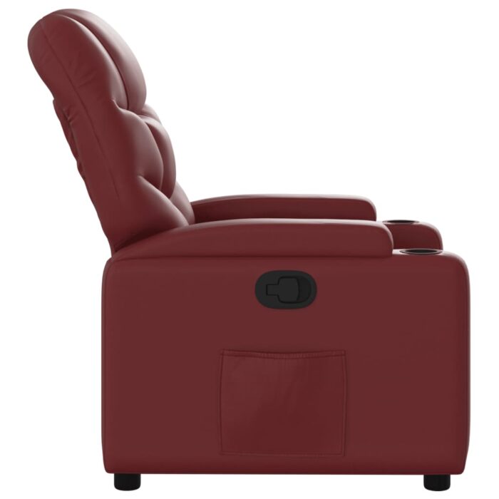 Fauteuil inclinable Rouge bordeaux Similicuir – Image 2