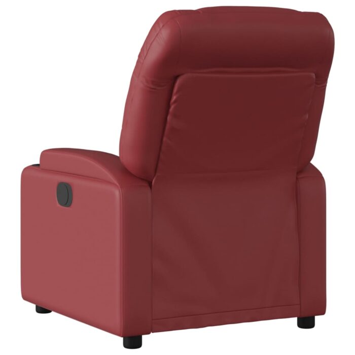 Fauteuil inclinable Rouge bordeaux Similicuir – Image 3
