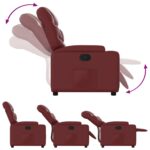 Fauteuil inclinable Rouge bordeaux Similicuir – Image 4