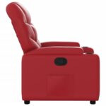 Fauteuil inclinable Rouge Similicuir – Image 2