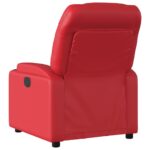 Fauteuil inclinable Rouge Similicuir – Image 3