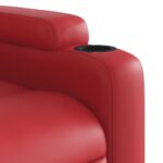 Fauteuil inclinable Rouge Similicuir – Image 6