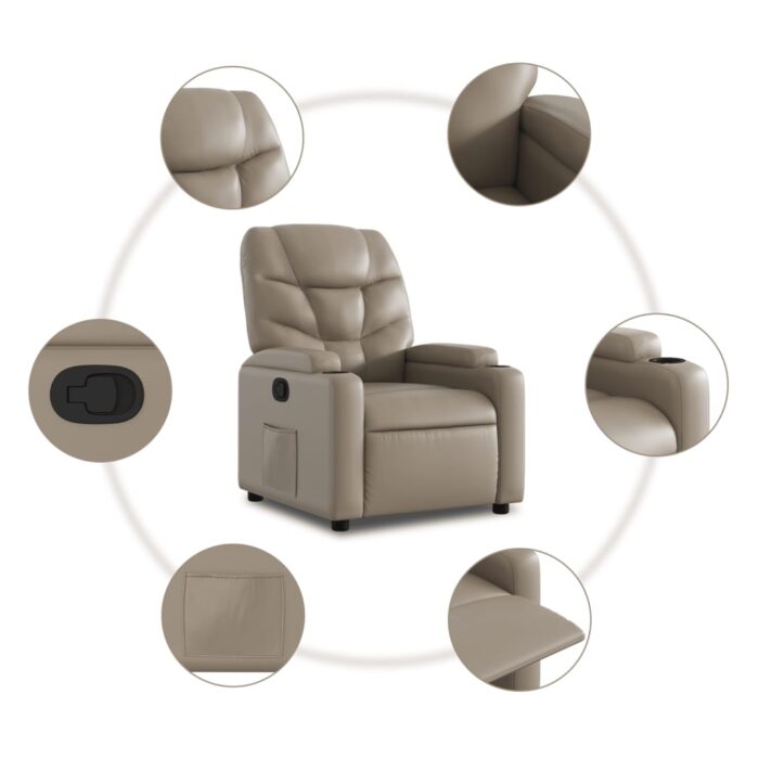 Fauteuil inclinable Cappuccino Similicuir – Image 5