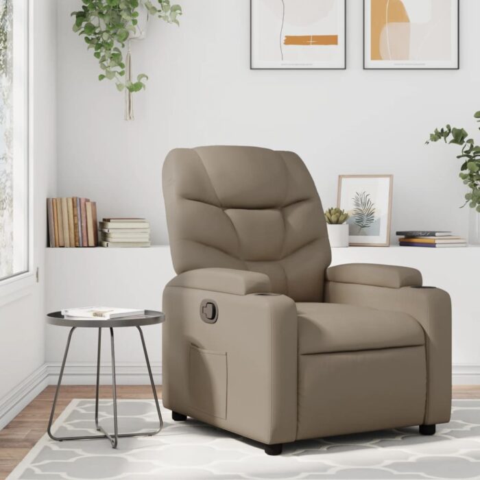 Fauteuil inclinable Cappuccino Similicuir – Image 1