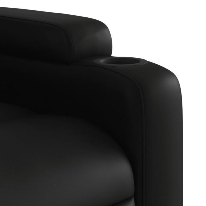 Fauteuil de massage inclinable Noir Similicuir – Image 7