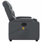 Fauteuil de massage inclinable Gris Similicuir – Image 3