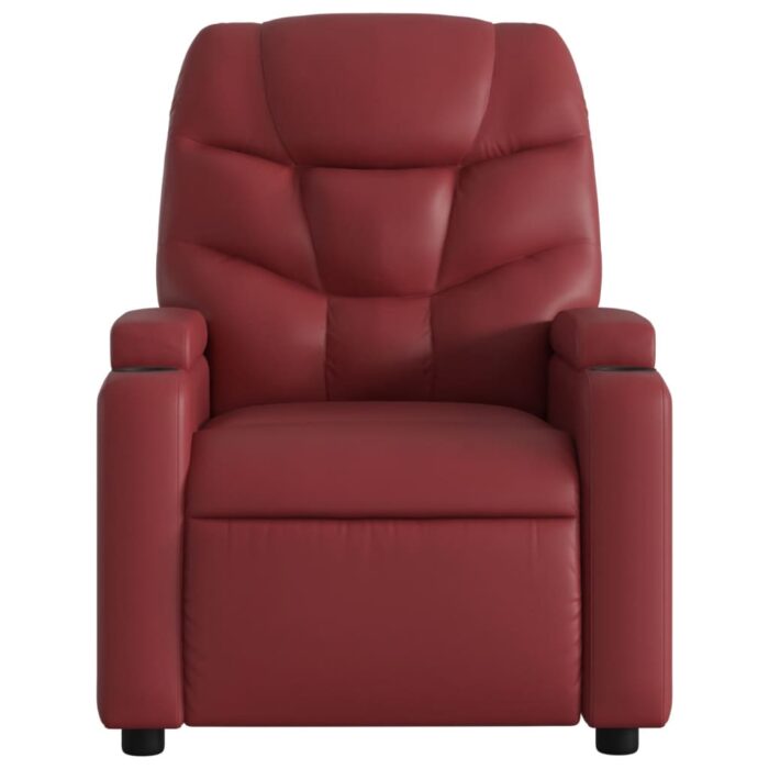 Fauteuil de massage inclinable Rouge bordeaux Similicuir – Image 2