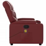 Fauteuil de massage inclinable Rouge bordeaux Similicuir – Image 3